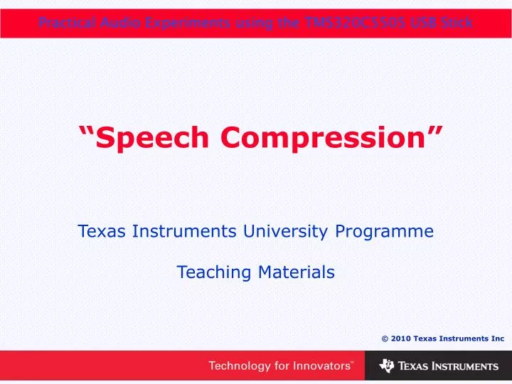 meaning of speech compression