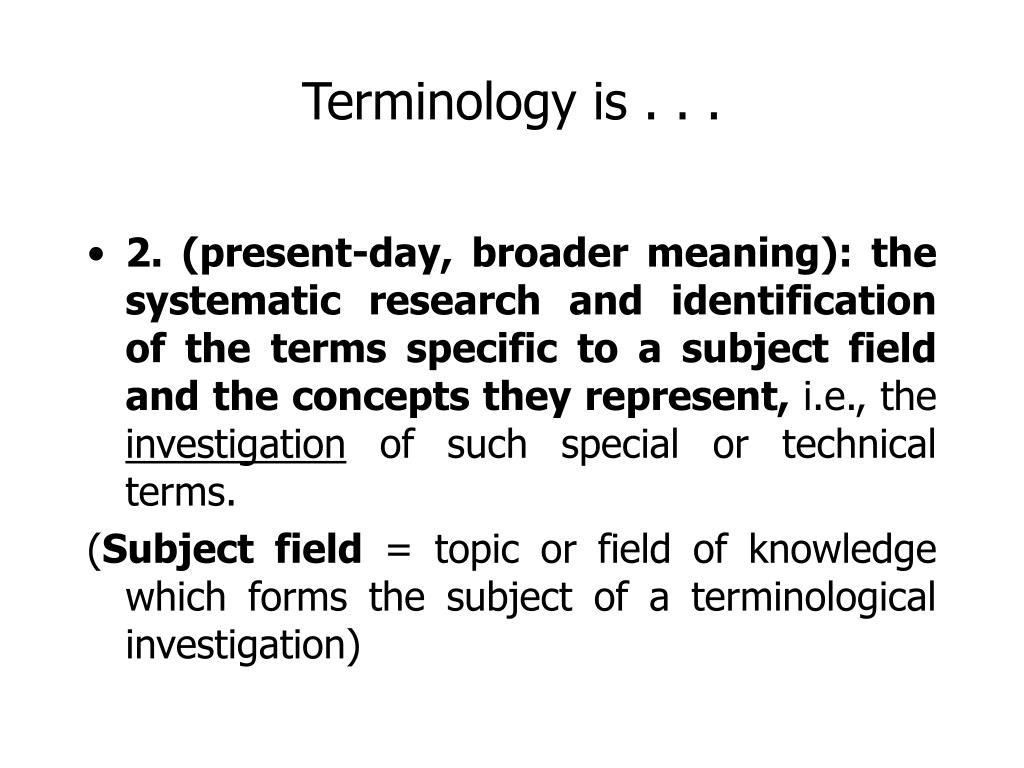 PPT - Rodica Albu, Terminology 1. INTRODUCTION : WHAT IS TERMINOLOGY ...