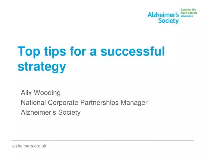 top tips for a successful strategy n.