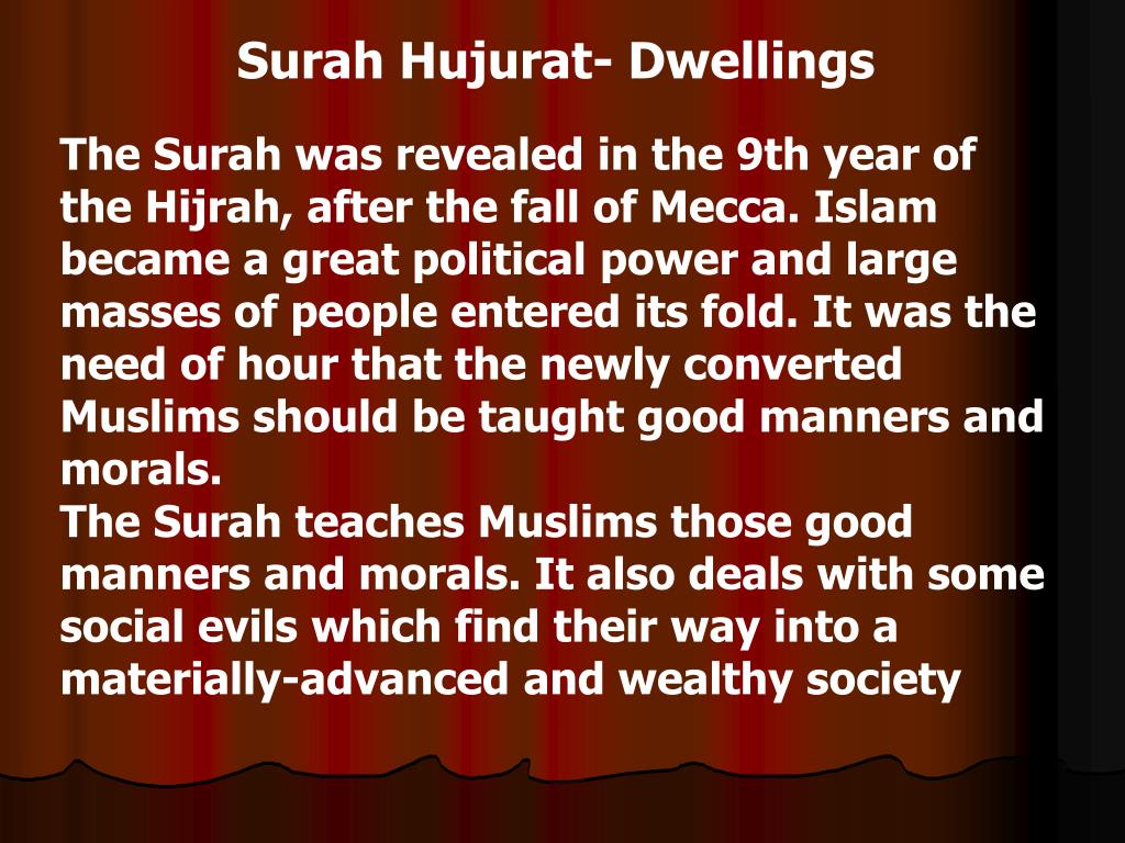 Ppt Surah Hujurat Dwellings Powerpoint Presentation Free Download Id 3937857
