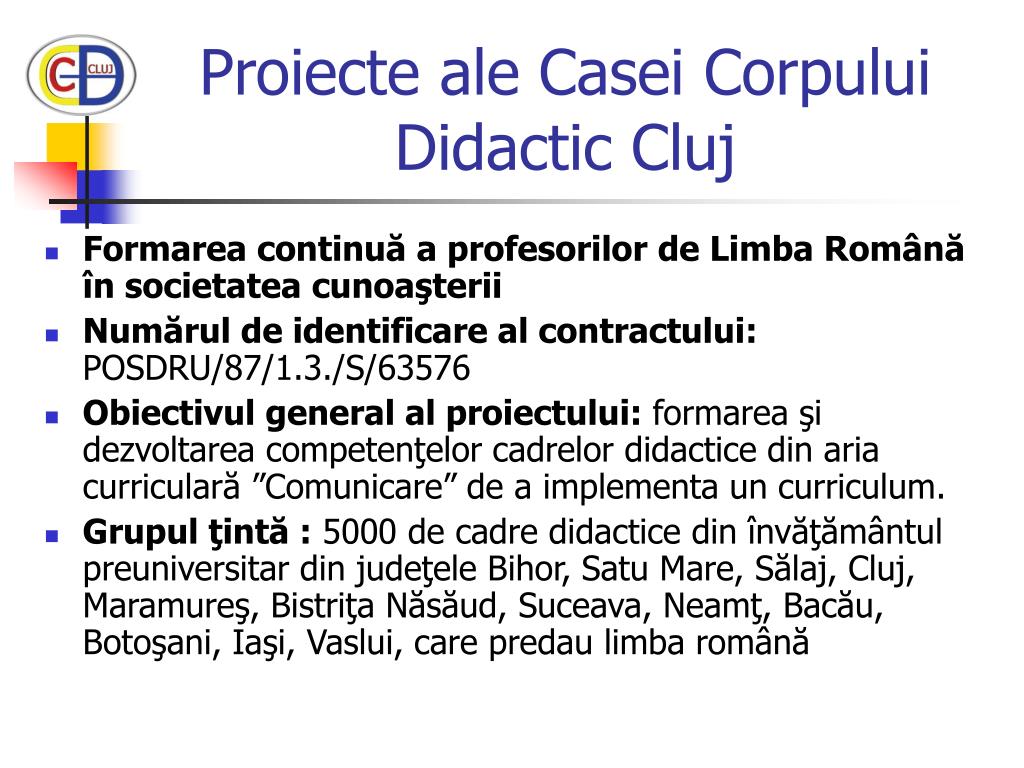 PPT - Casa Corpului Didactic Cluj An şcolar 2010 - 2011 PowerPoint  Presentation - ID:3938204