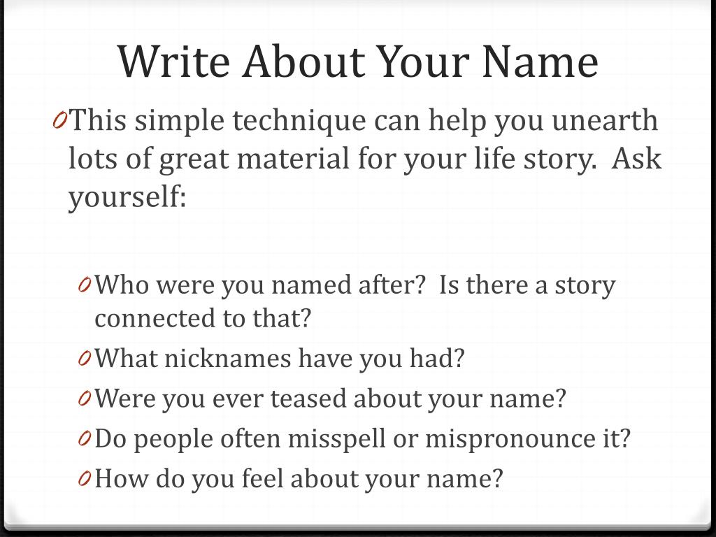 PPT - How to Write Your Life Story PowerPoint Presentation, free