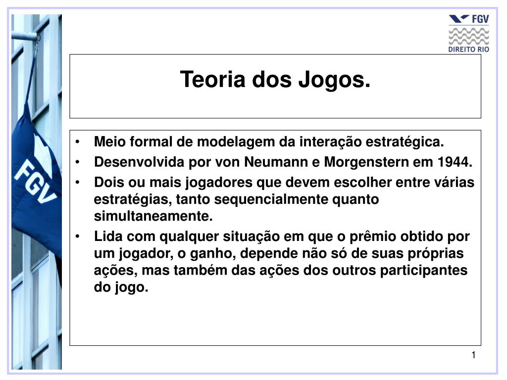 Teoria dos Jogos. Meio formal de modelagem da interação estratégica. - ppt  carregar