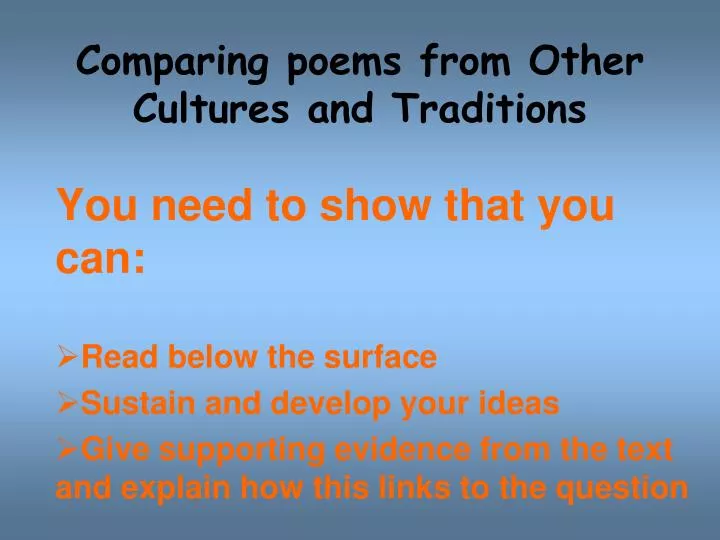 comparing poems essay introduction comparing poems essay introduction