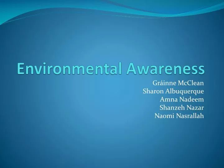 presentation on environmental awareness