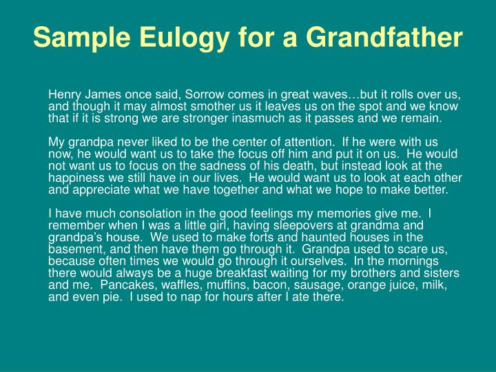 eulogy for a grandfather