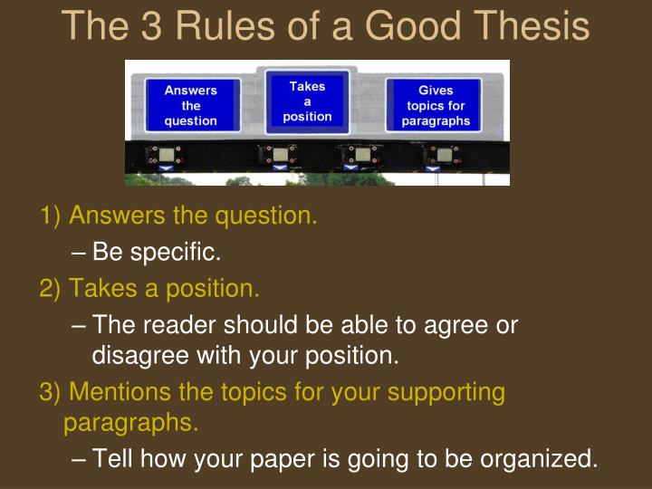 What does thesis and roadmap mean