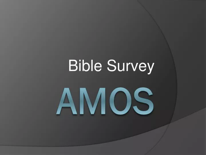 bible survey n.