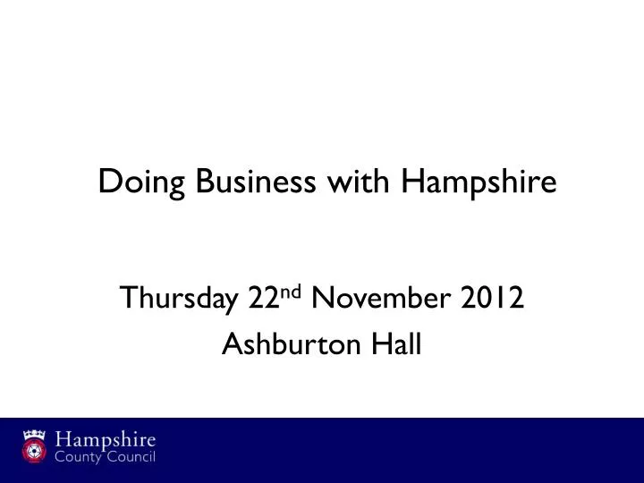 doing business with hampshire n.