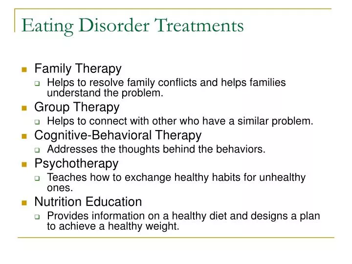 Ppt Eating Disorder Treatments Powerpoint Presentation Free Download