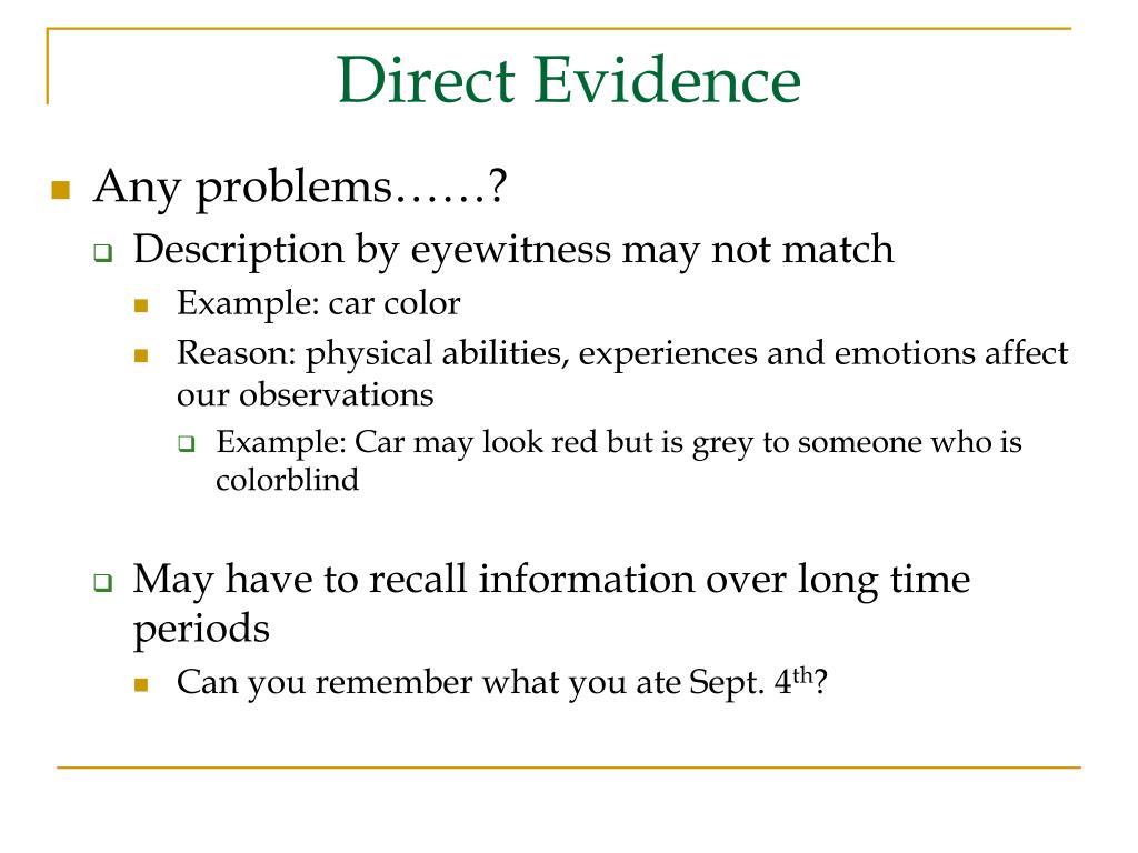 PPT Types Of Evidence PowerPoint Presentation Free Download ID 3942979