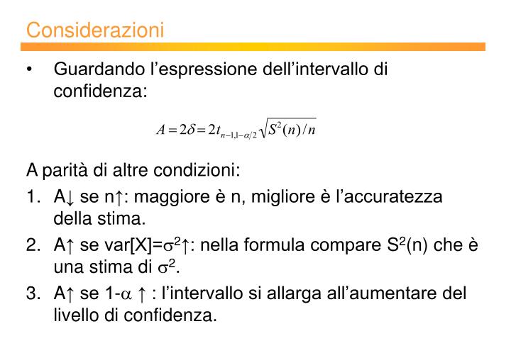 PPT - Intervallo Di Confidenza PowerPoint Presentation - ID:3943515