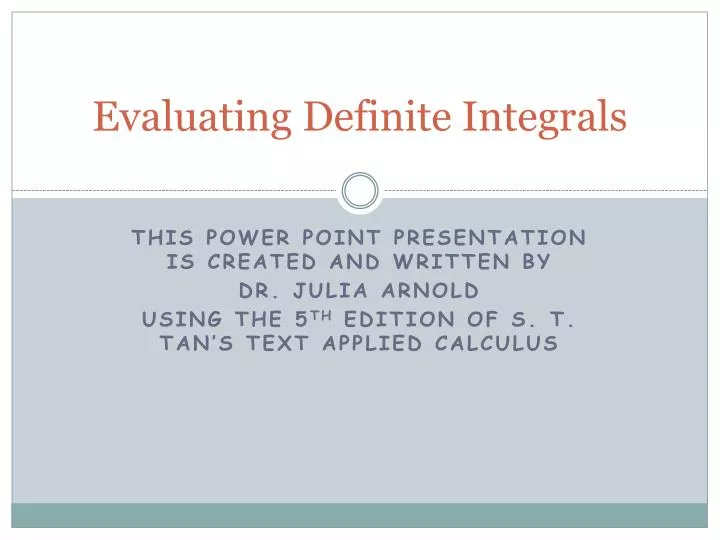 evaluating definite integrals n.