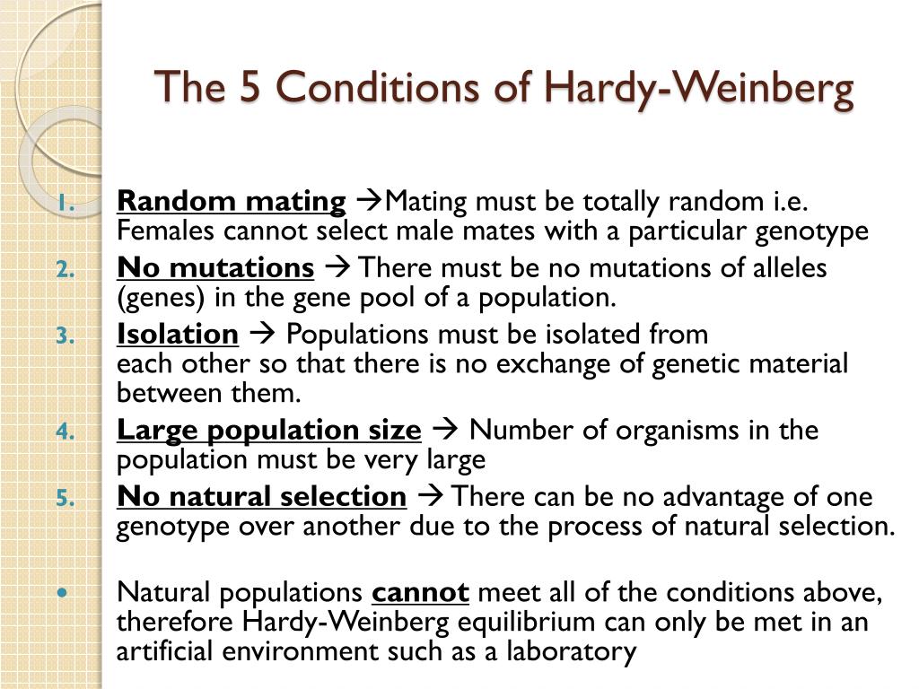 hardy weinberg conditions