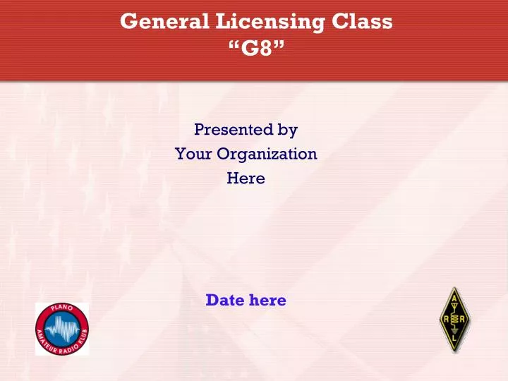 general licensing class g8 n.