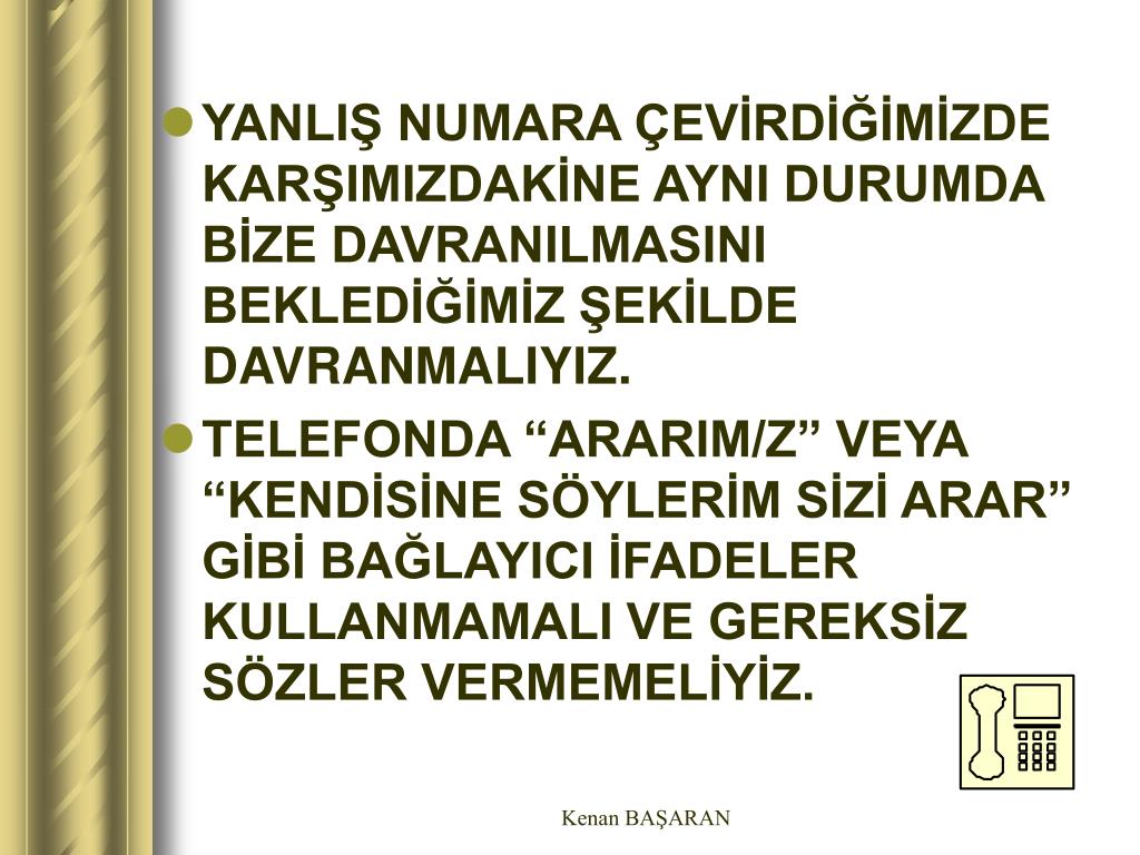 PPT TELEFONDA İLETİŞİM PowerPoint Presentation, free download ID