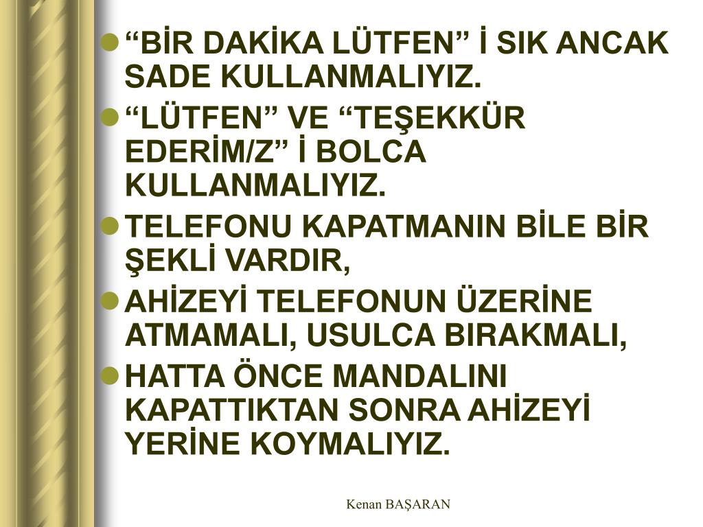 PPT TELEFONDA İLETİŞİM PowerPoint Presentation, free download ID