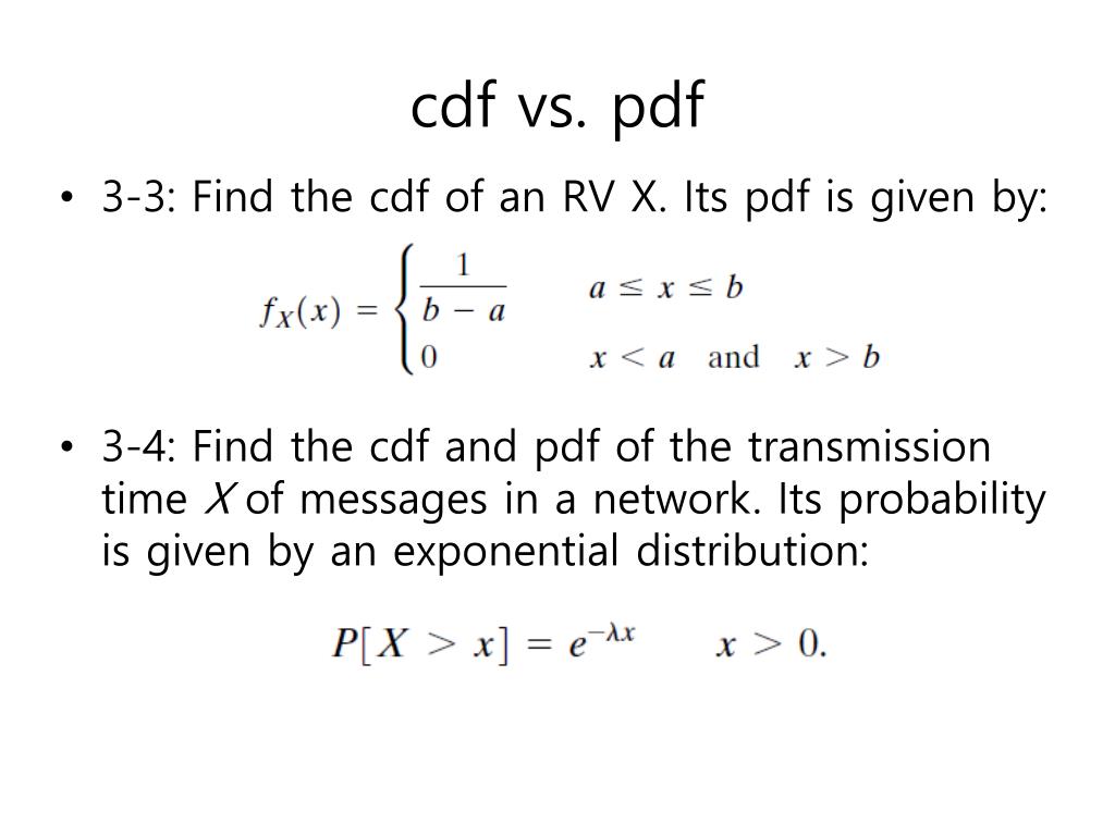 cdf from pdf cdf from pdf