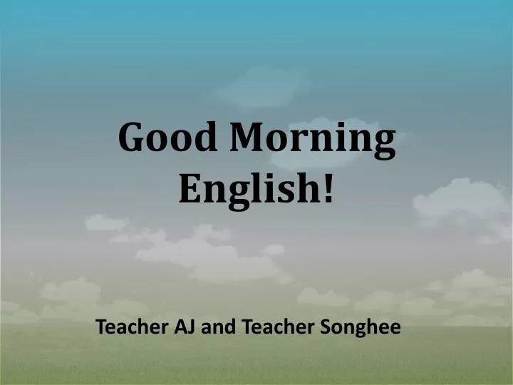 good morning english n.