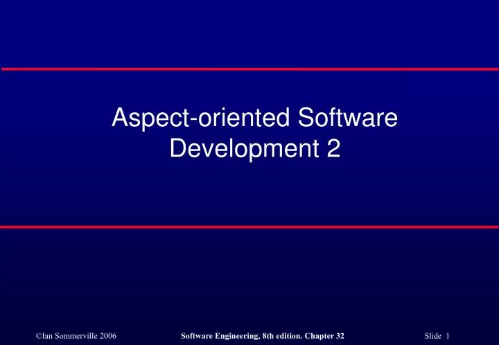 aspect oriented software development 2 n.