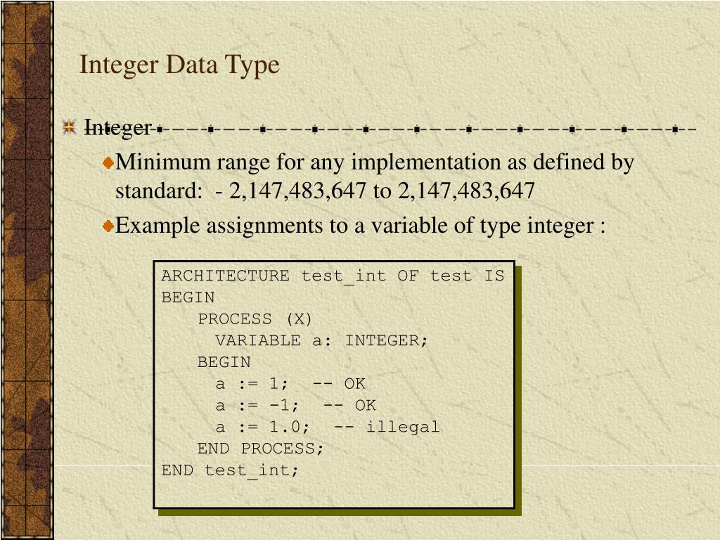 integer faqt type