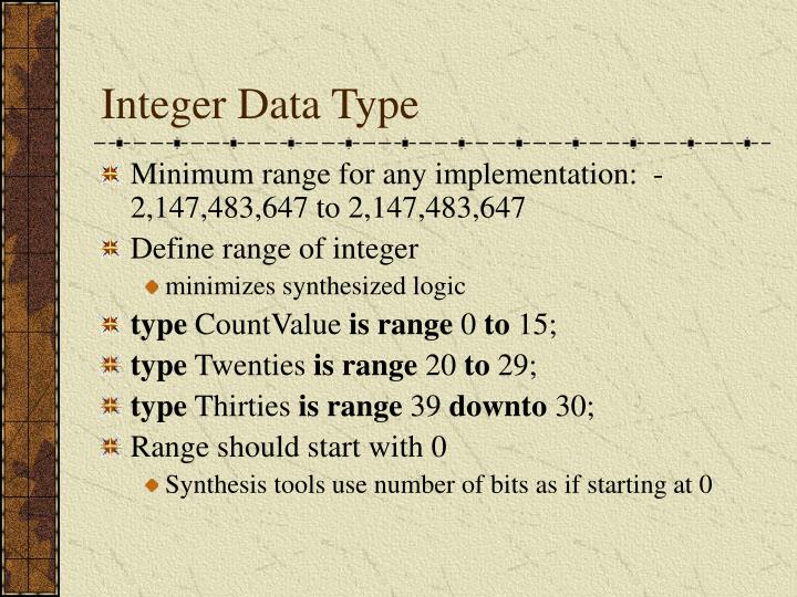 PPT - VHDL Data Types PowerPoint Presentation - ID:3945652