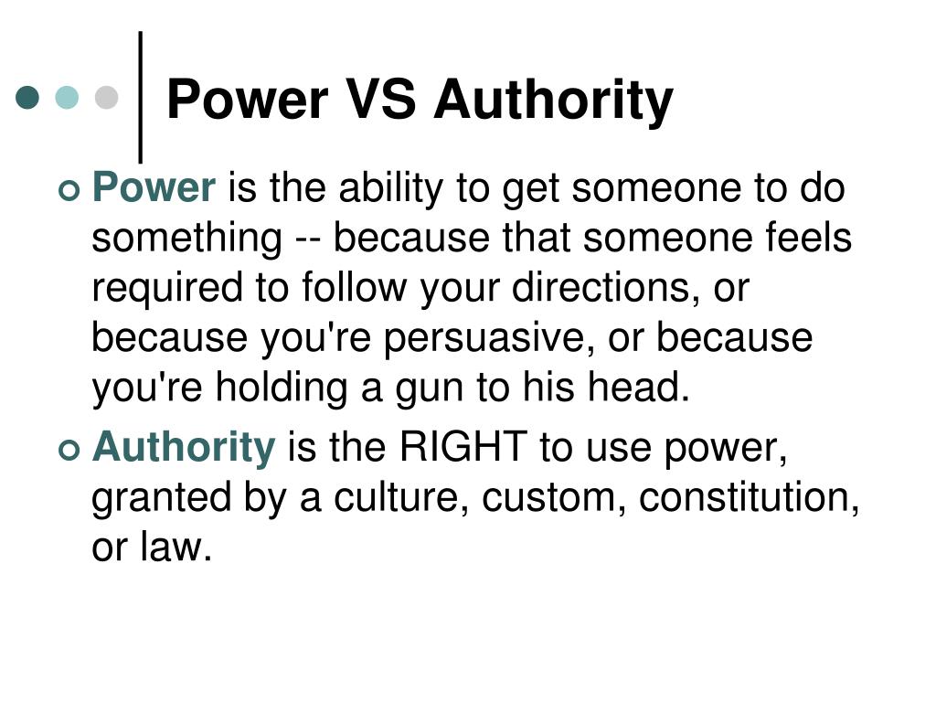 authority vs power authority vs power