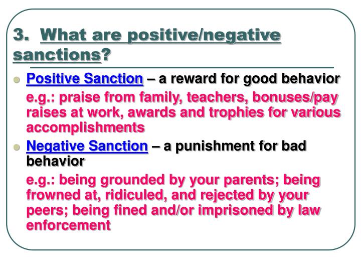 😀 What is a negative sanction. Informal negative sanction