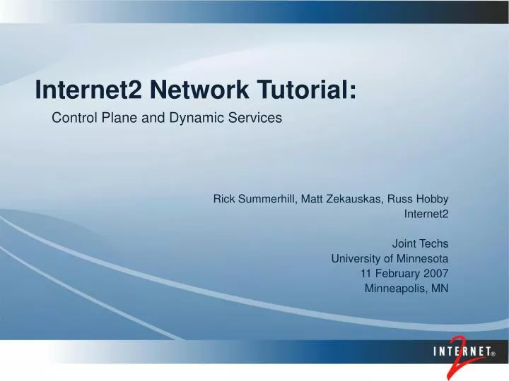 PPT - Internet2 Network Tutorial: PowerPoint Presentation, free ...