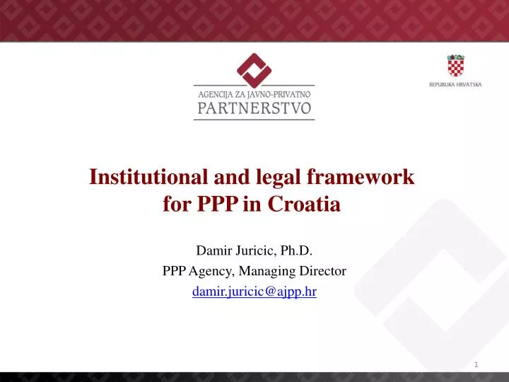 institutional and legal framework for ppp in croatia n.