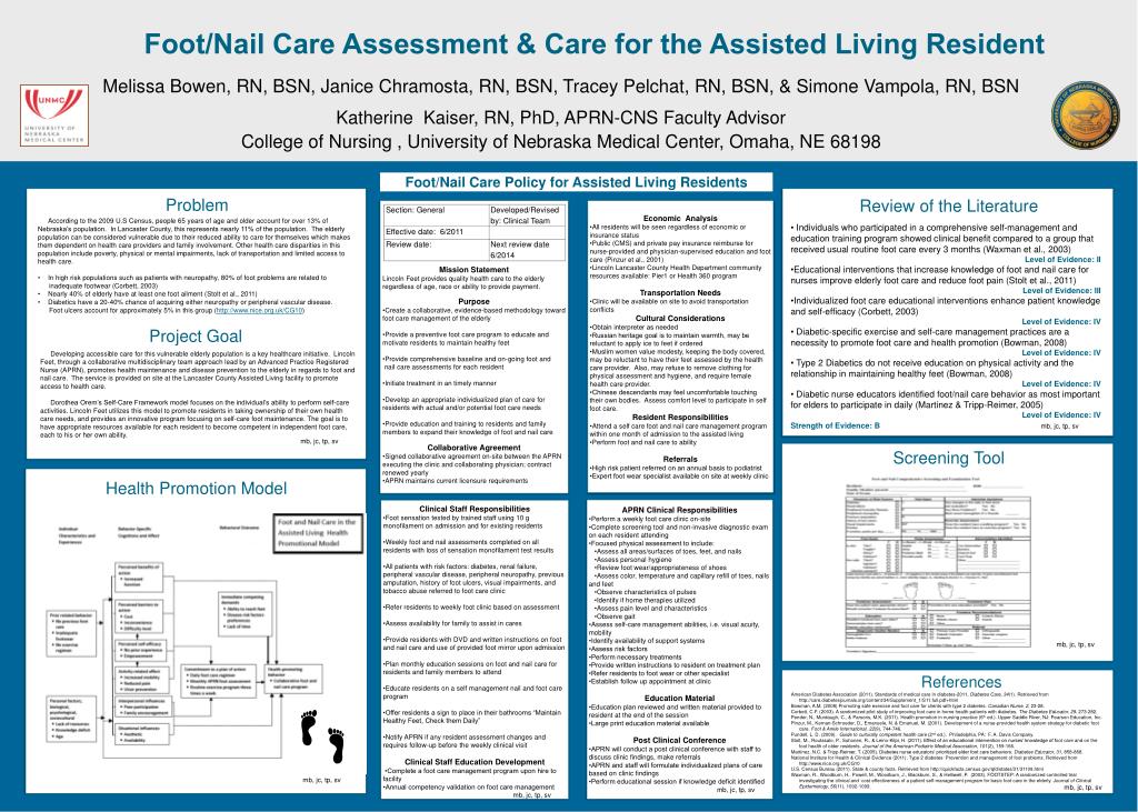PPT - Foot/Nail Care Assessment & Care for the Assisted Living Resident ...