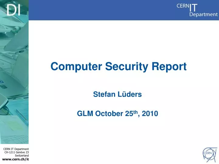 computer security report n.