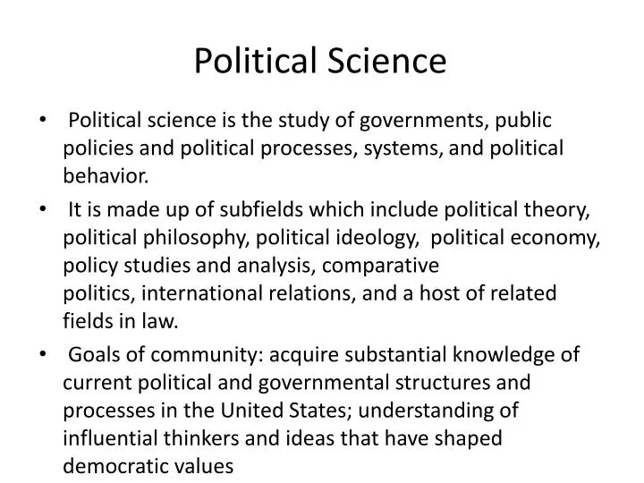 presentation about political science