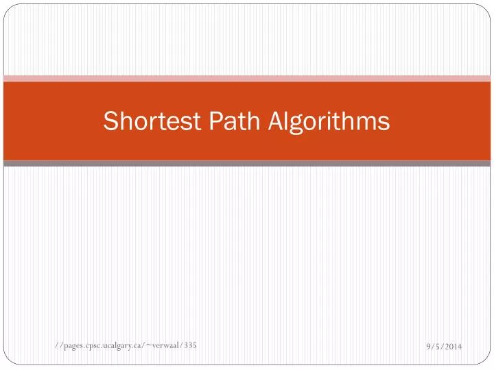 PPT - Shortest Path Algorithms PowerPoint Presentation, free download ...