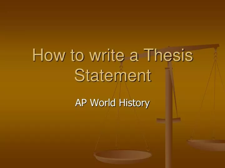 how to make a thesis statement by email