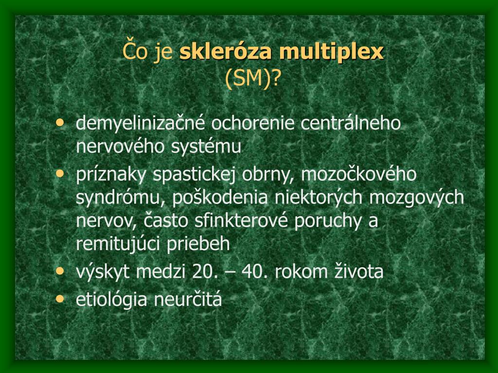 PPT - Vplyv únavy na kvalitu života u pacientov so sklerózou multiplex ...