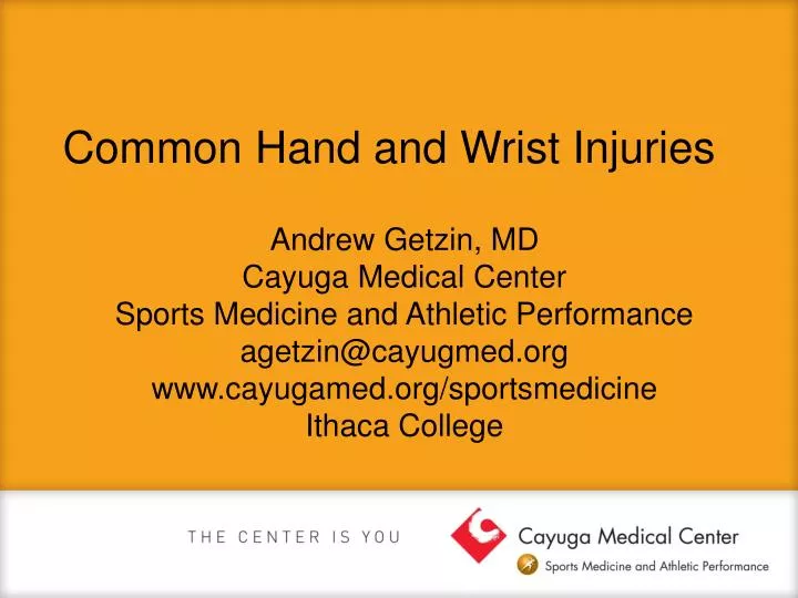 PPT Common Hand and Wrist Injuries PowerPoint Presentation, free