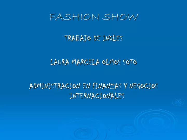 fashion show n.