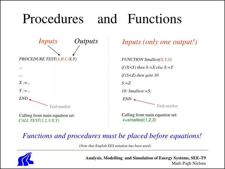 PPT - Procedures and Functions PowerPoint Presentation, free download ...