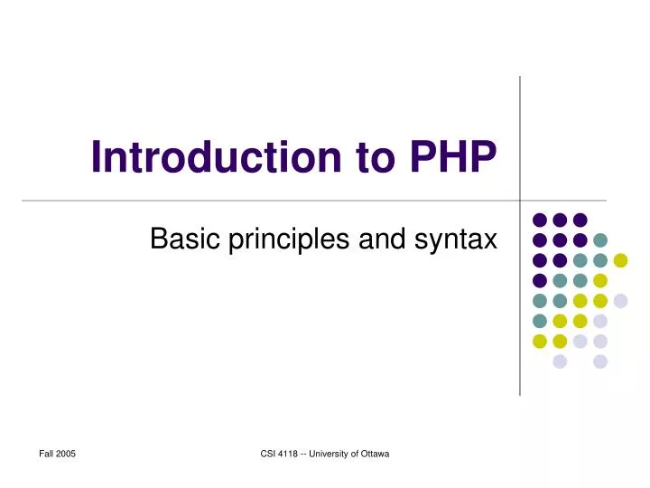 PPT - Introduction to PHP PowerPoint Presentation, free download - ID ...