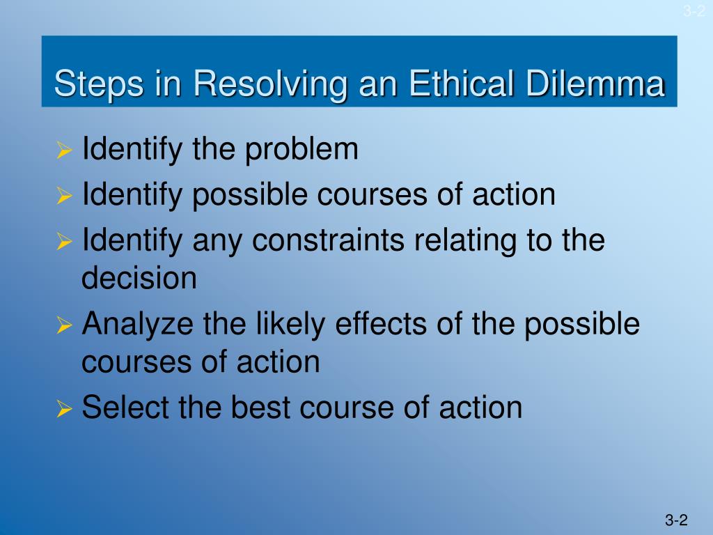 ethical dilemma problem solving model