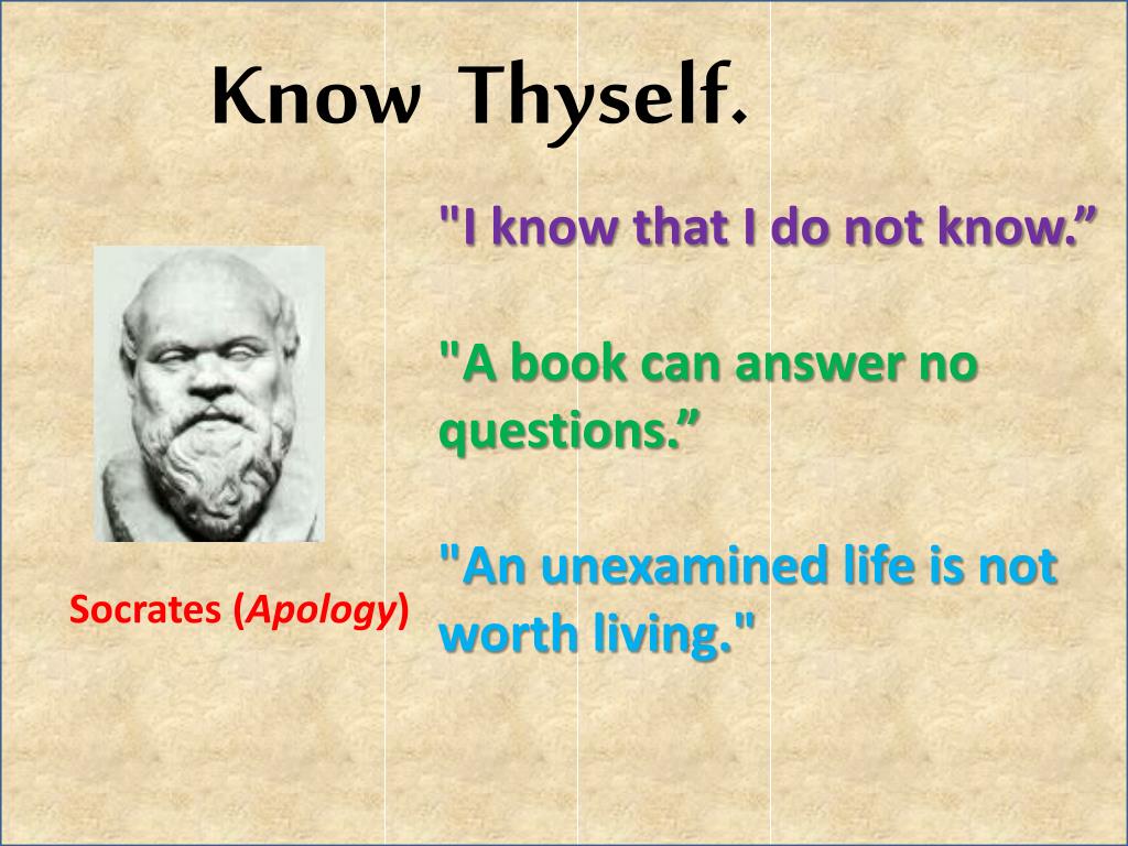 essay in know thyself