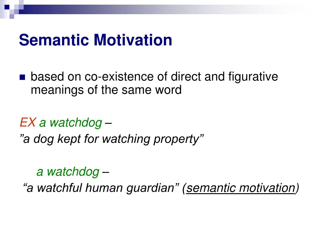 Types of word meaning. Semantic Motivation. Semantic Motivation examples. Semantic Motivation of the Word. Phonetic, morphological and semantic Motivation of Words.