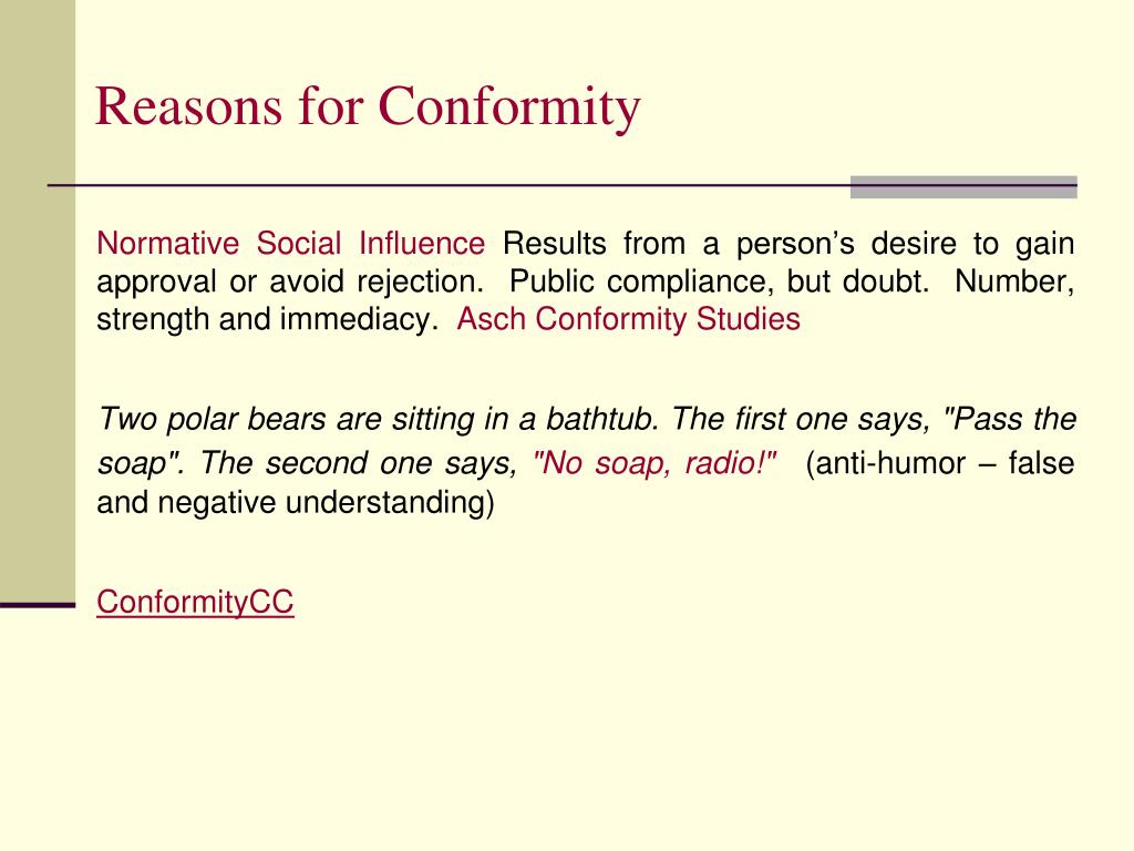 reasons for conformity