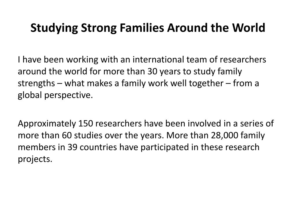 International Family Strenghths Model