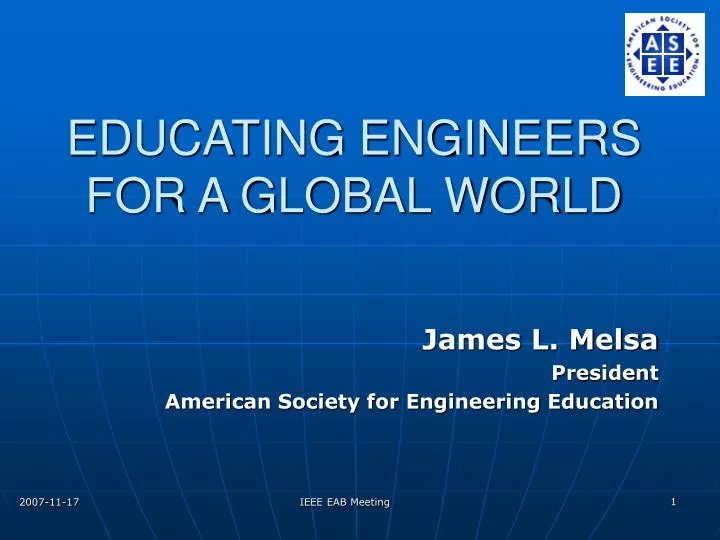 educating engineers for a global world n.