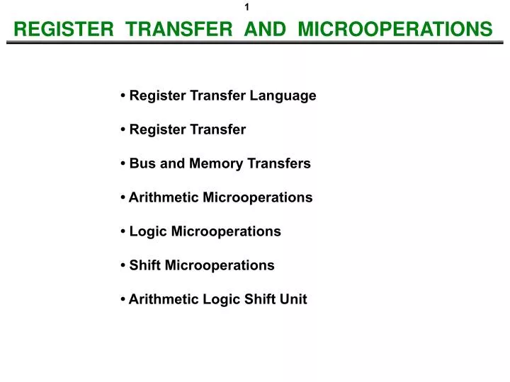 register transfer and microoperations n.