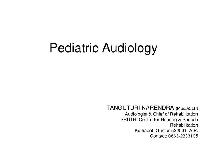 pediatric audiology n.