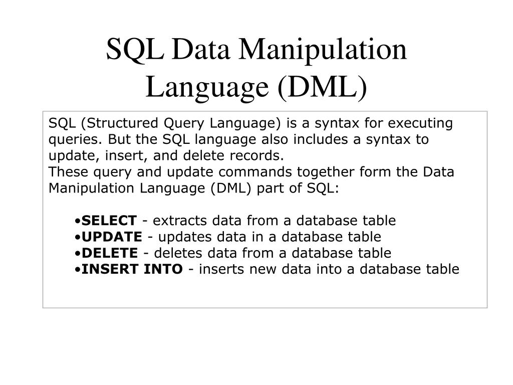 PPT - SQL PowerPoint Presentation, Free Download - ID:3956675