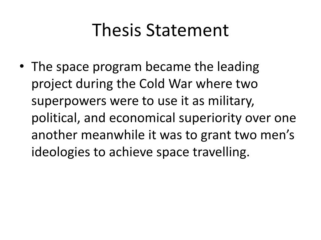 thesis statements about the cold war